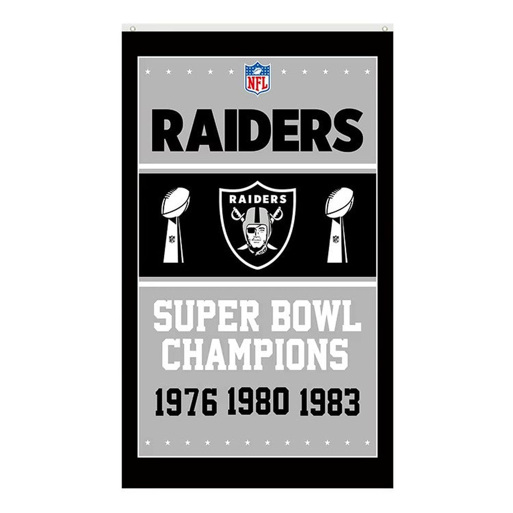 Las Vegas Raiders Super Bowl Champions Novelty Flag Banner NEW! 3 ft x 5 ft Home & Garden:Yard, Garden & Outdoor Living:Décor:Flags Style Your Walls